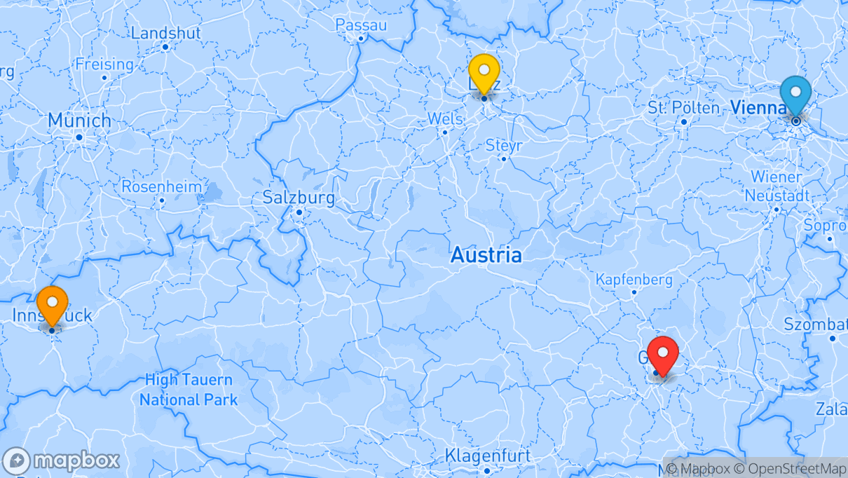 Map of company locations