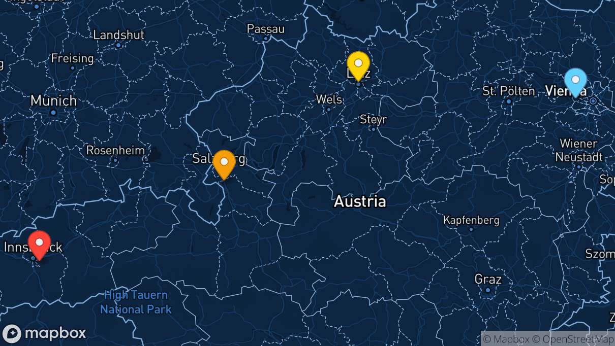 Map of company locations