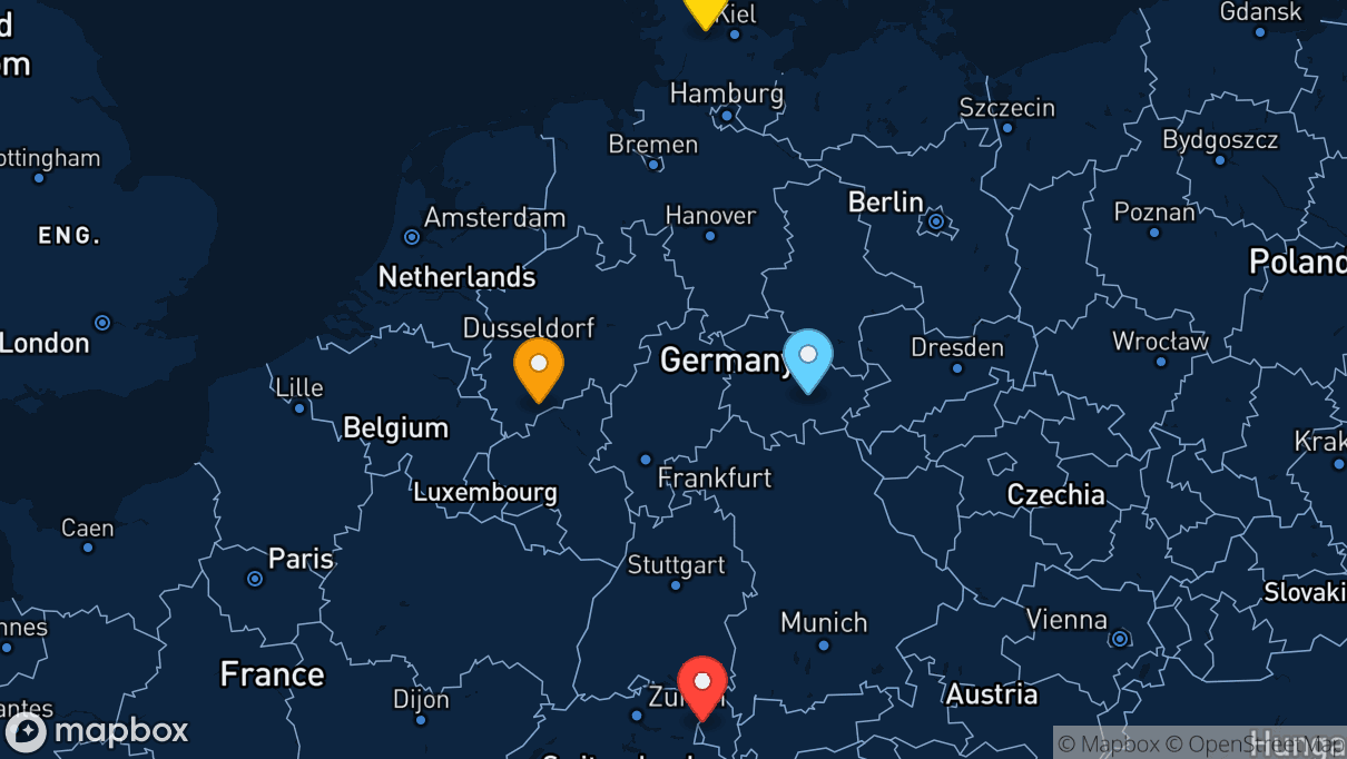 Map of company locations