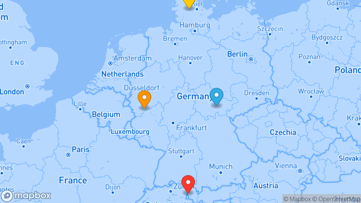 Map of company locations