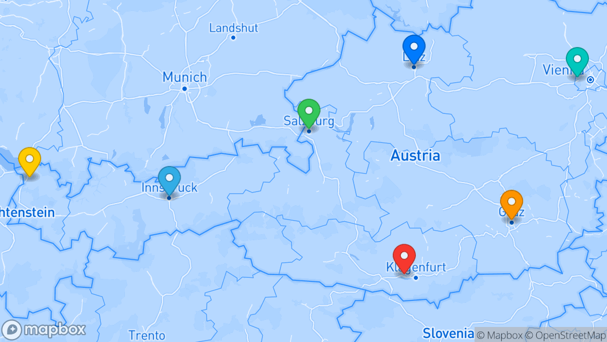 Map of company locations