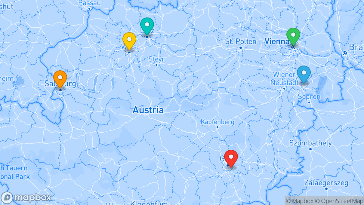 Map of company locations