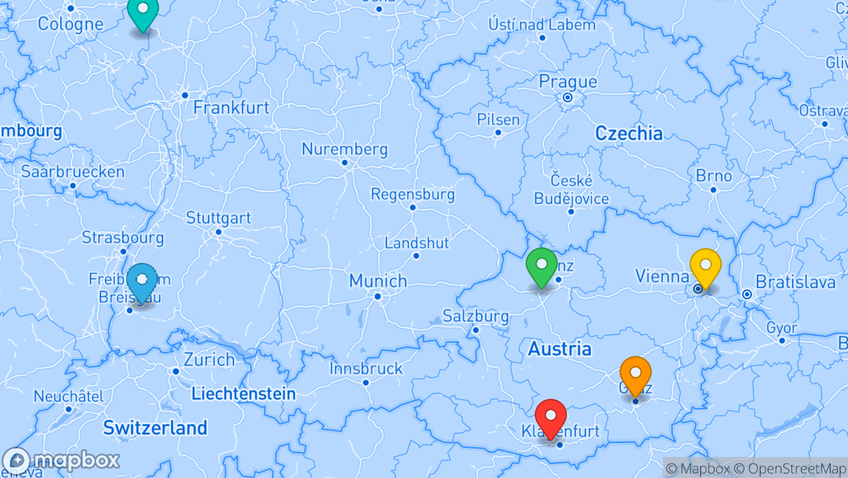 Map of company locations