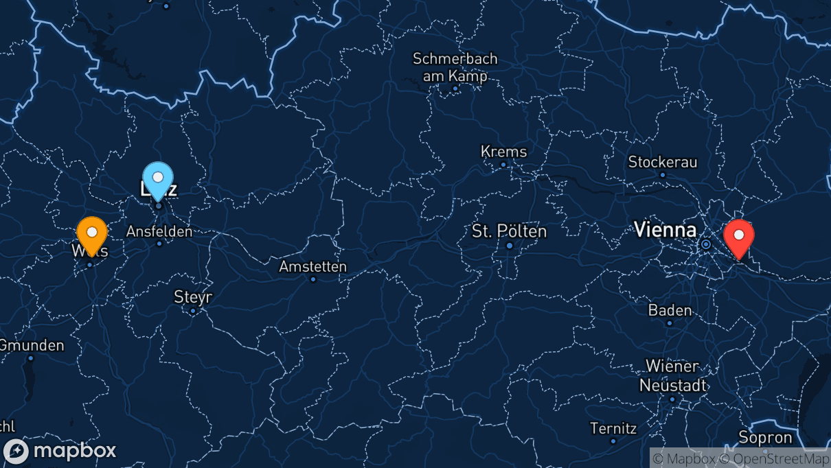 Map of company locations