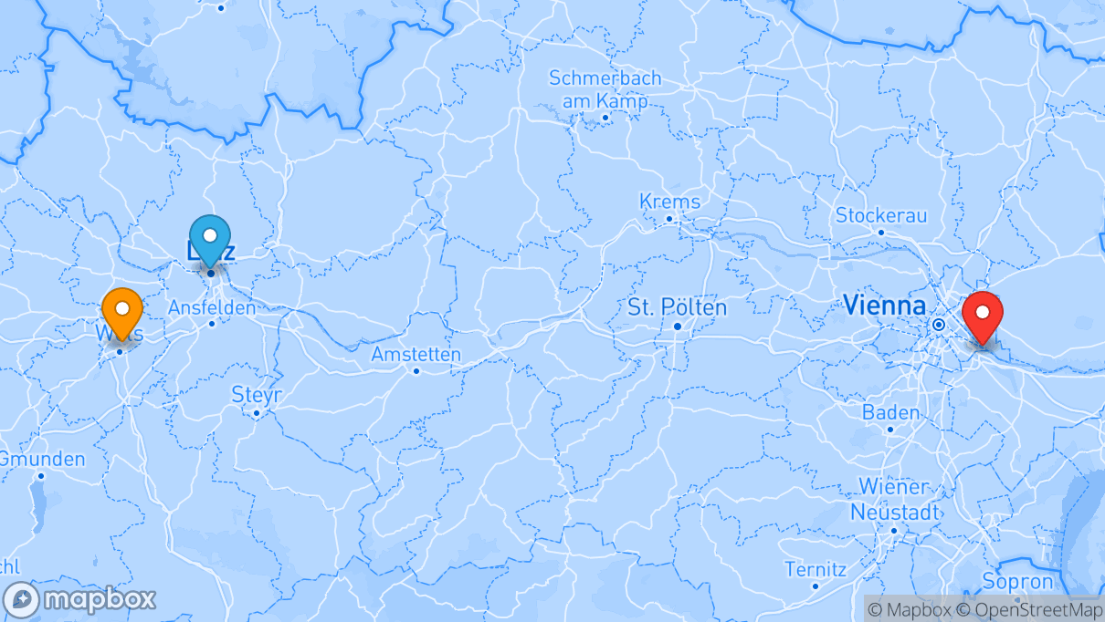 Map of company locations