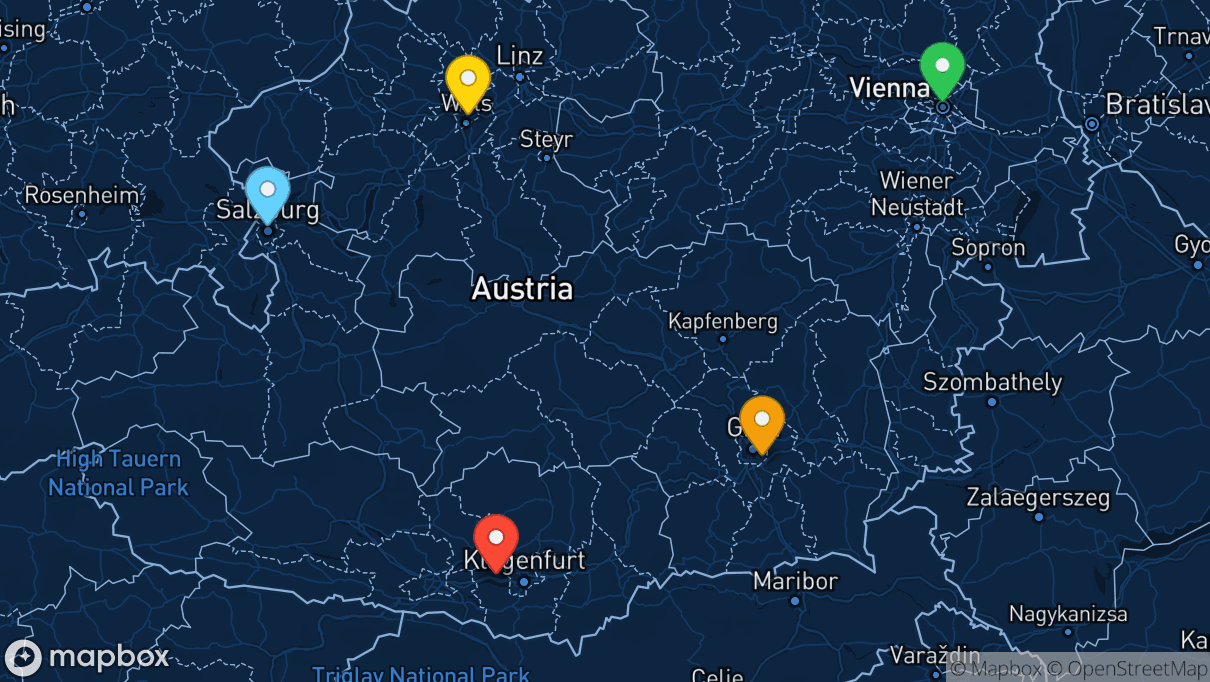 Map of company locations