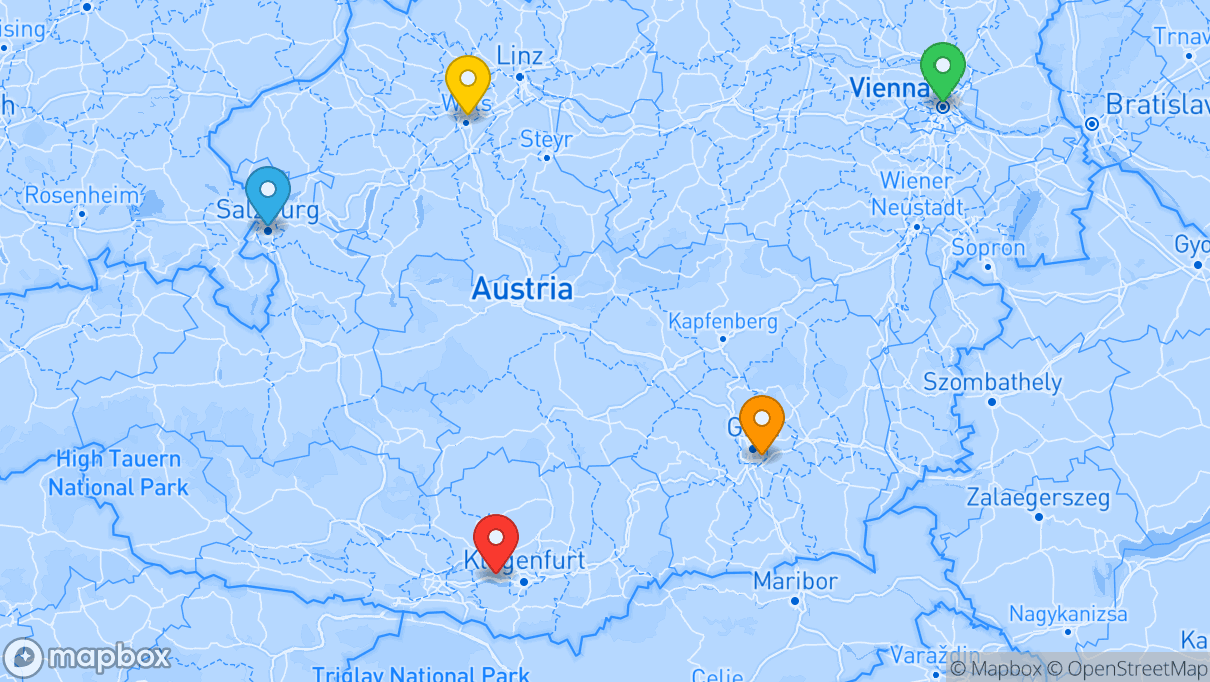 Map of company locations