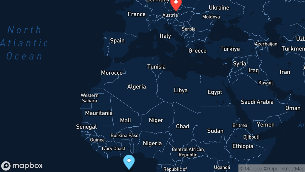 Map of company locations