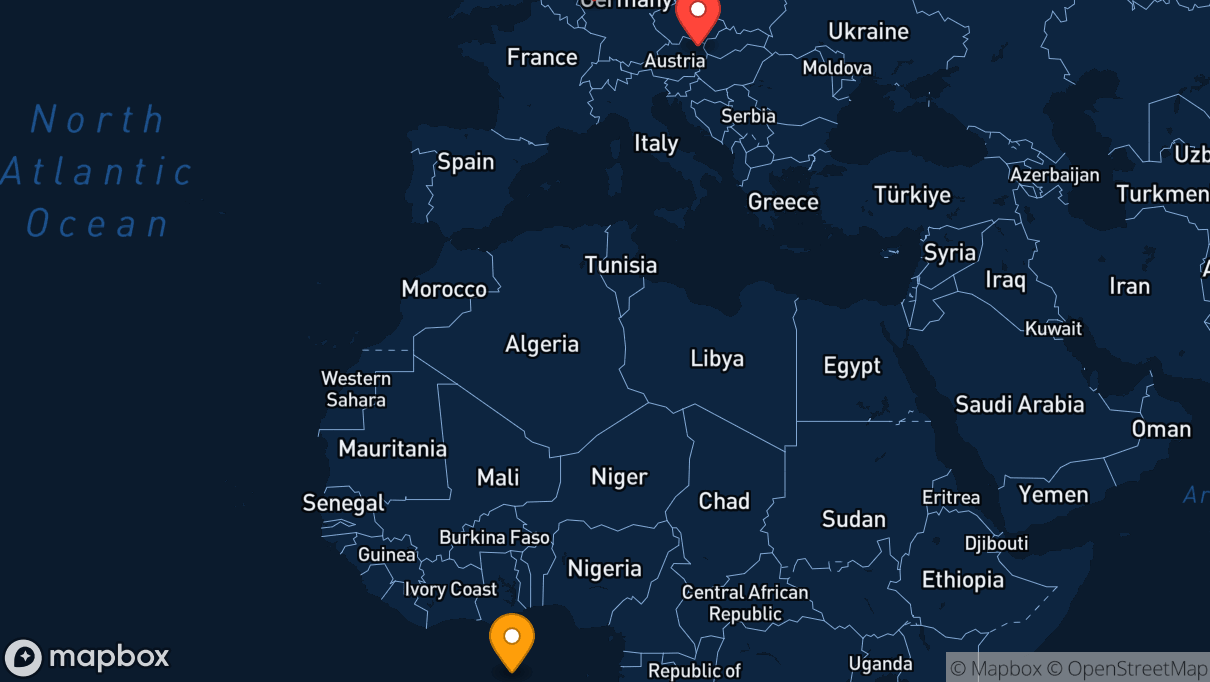 Map of company locations