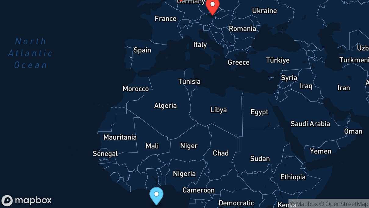 Map of company locations