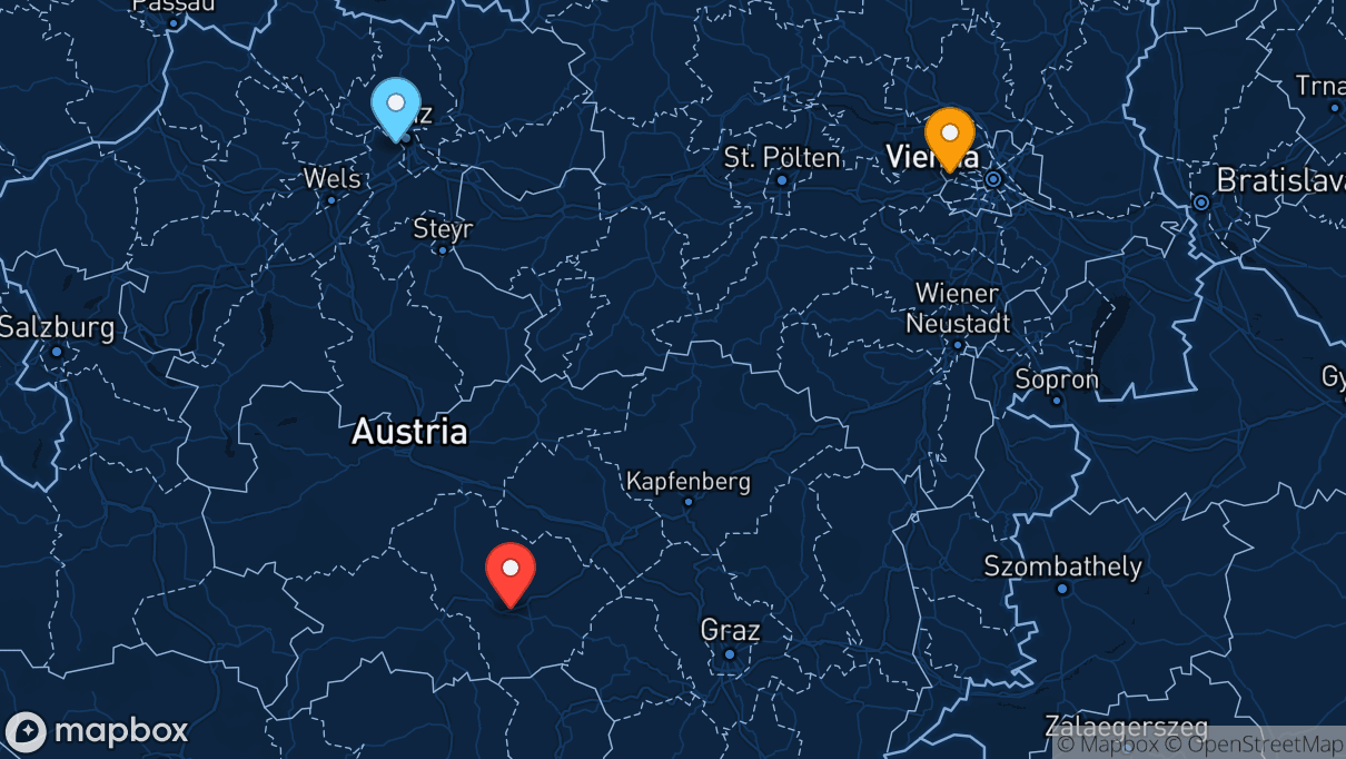 Map of company locations