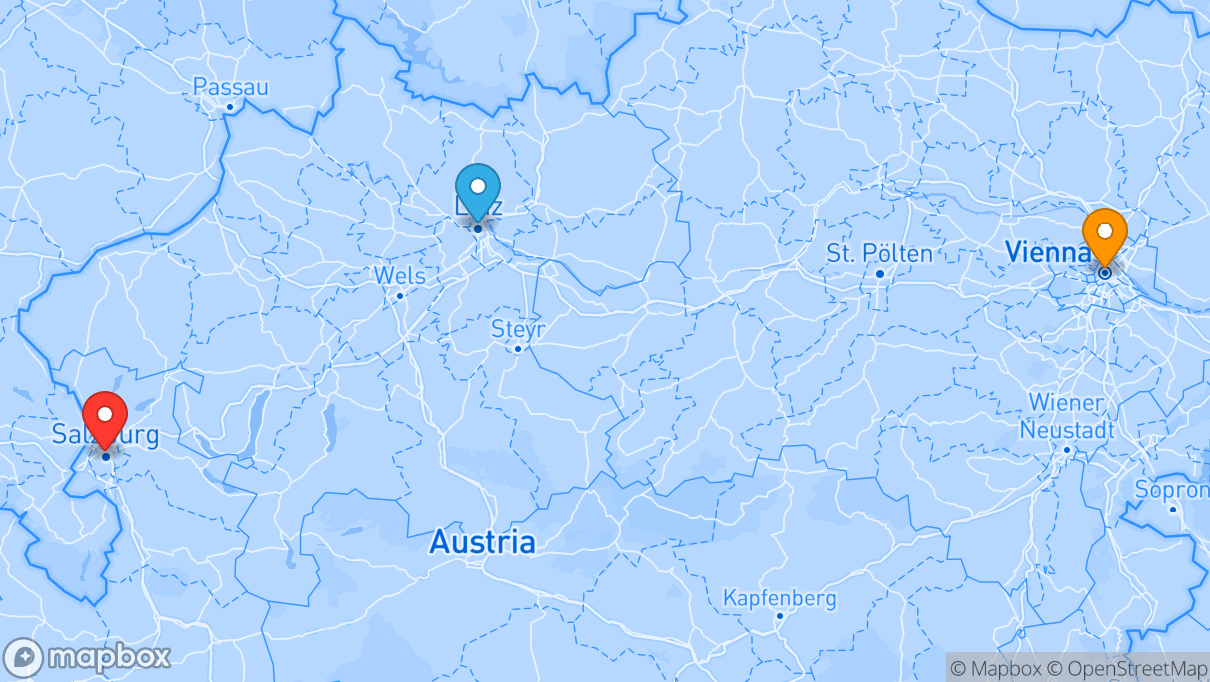 Map of company locations