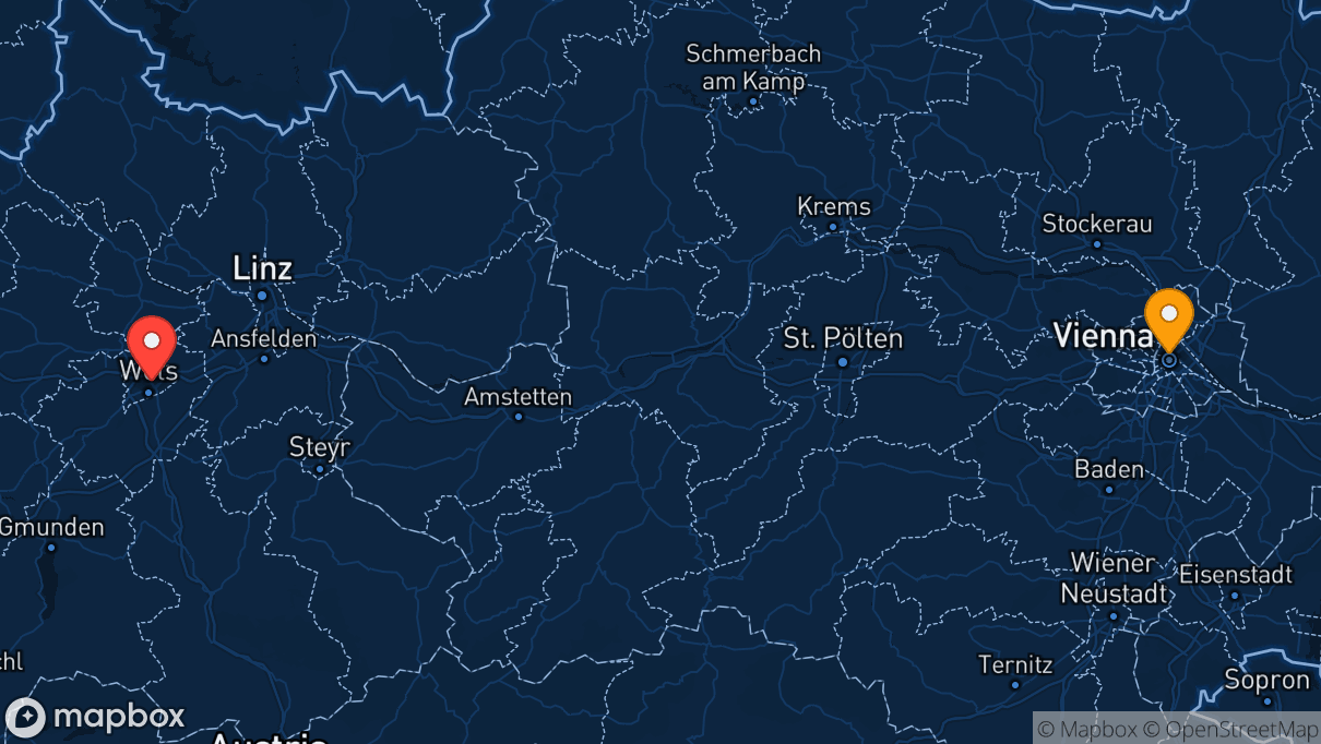 Map of company locations