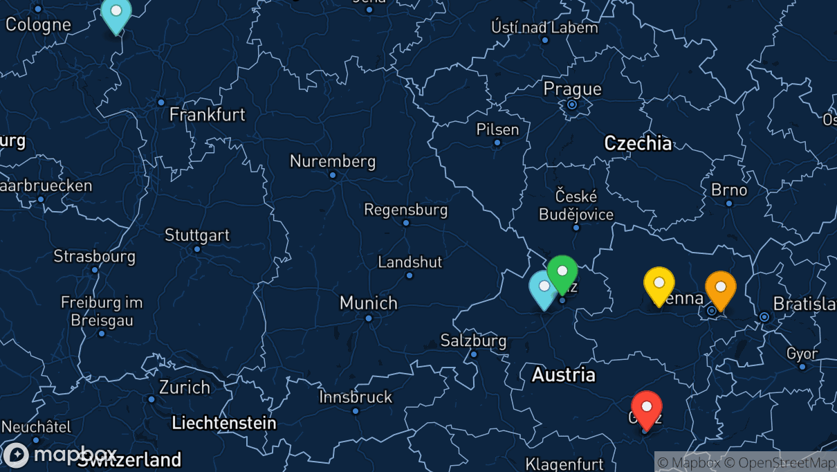 Map of company locations