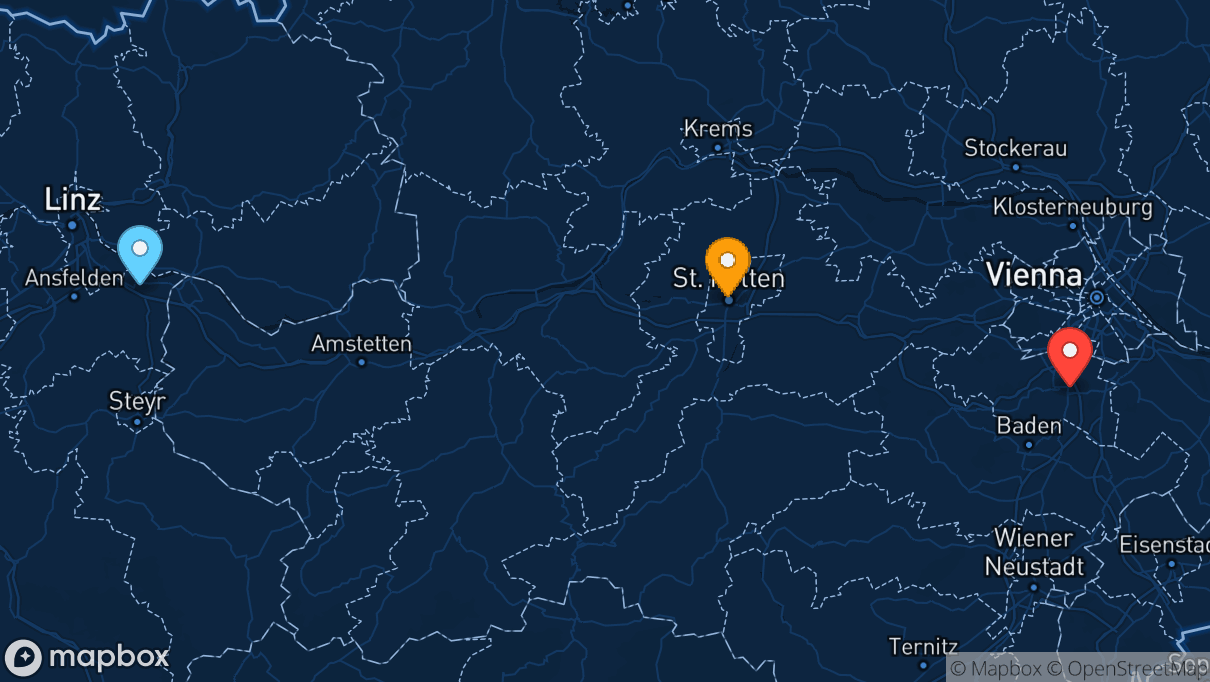 Map of company locations