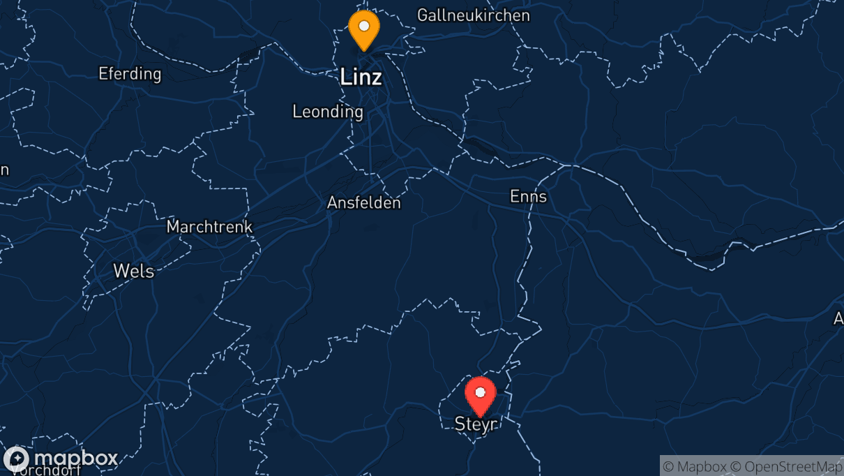 Map of company locations