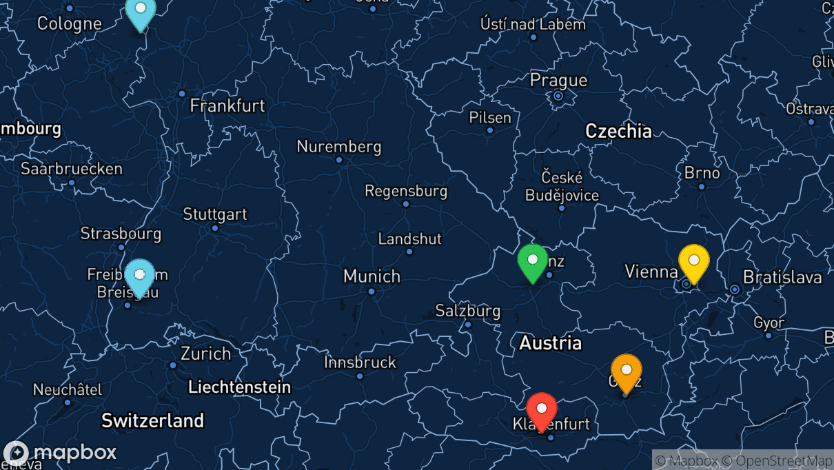 Map of company locations