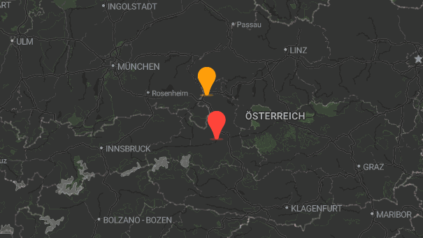 Map of company locations