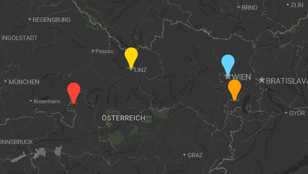 Map of company locations