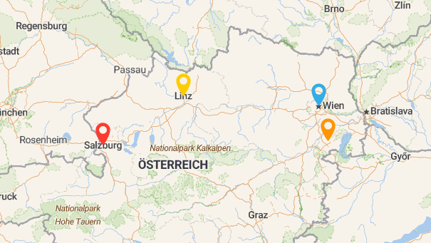 Map of company locations