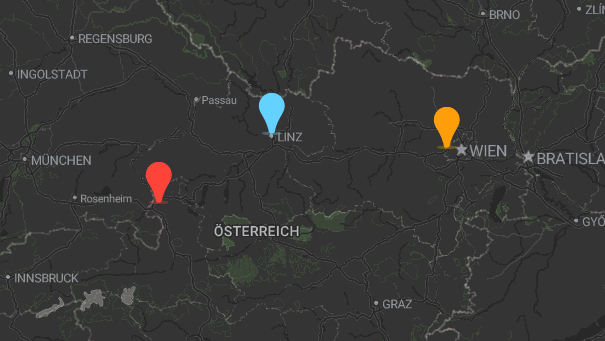 Map of company locations