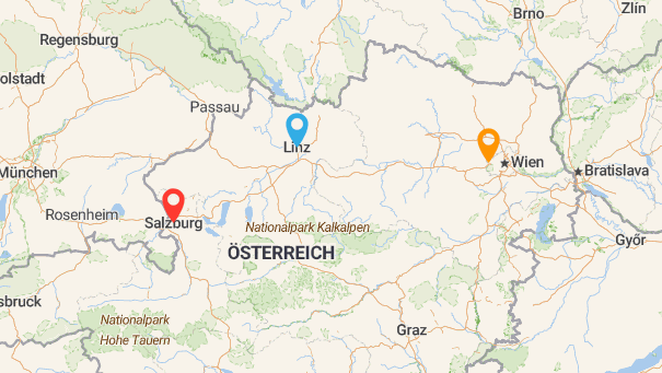 Map of company locations