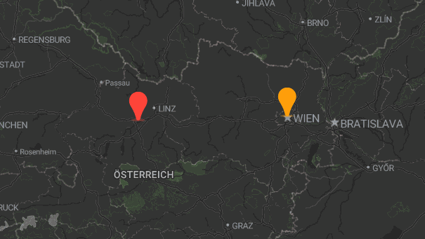 Map of company locations