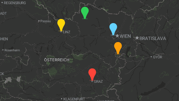 Map of company locations