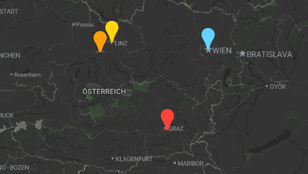 Map of company locations