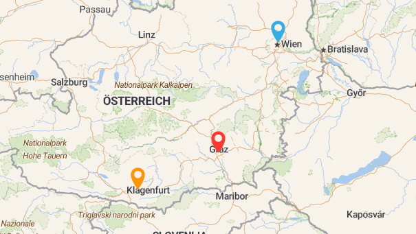 Map of company locations