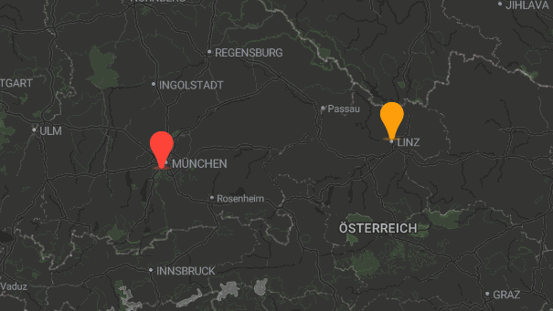 Map of company locations