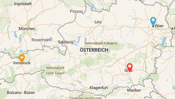 Map of company locations