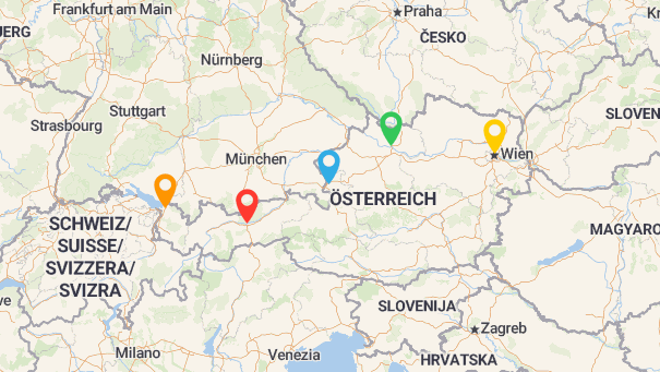 Map of company locations