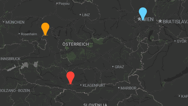 Map of company locations