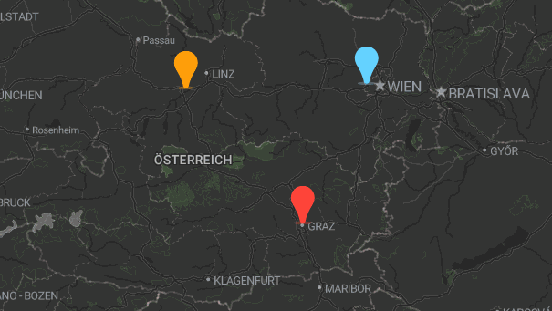 Map of company locations