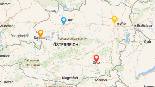 Map of company locations