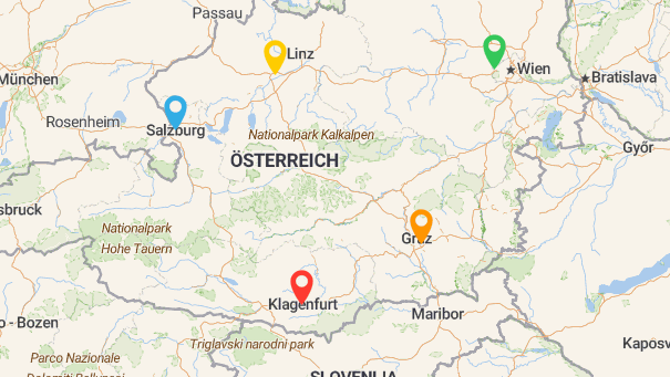 Map of company locations