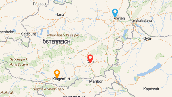 Map of company locations