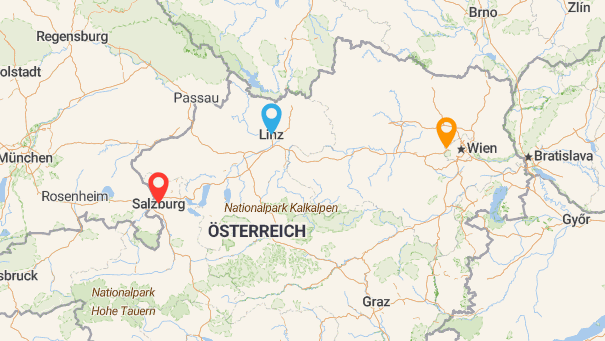 Map of company locations