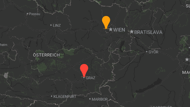 Map of company locations