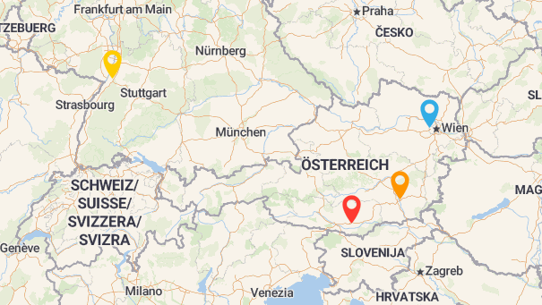 Map of company locations