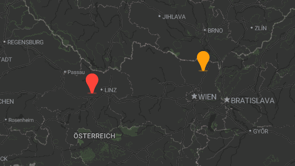 Map of company locations