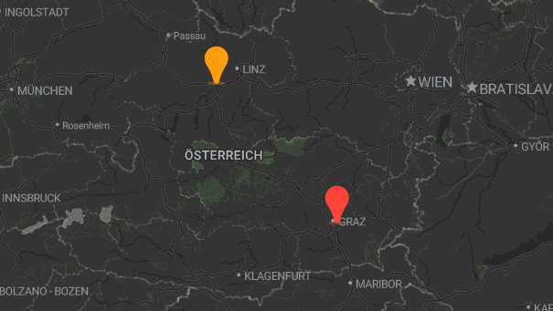 Map of company locations