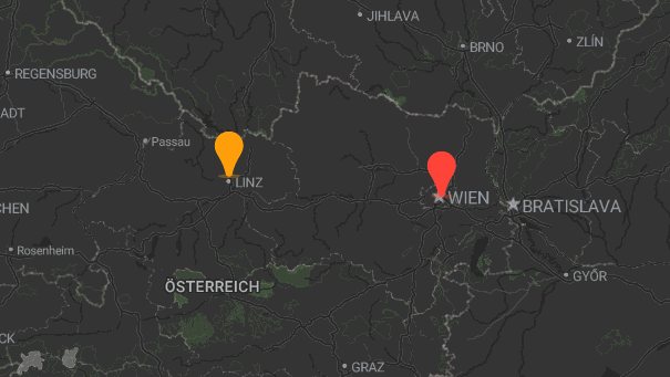 Map of company locations