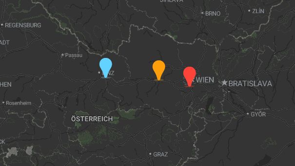 Map of company locations