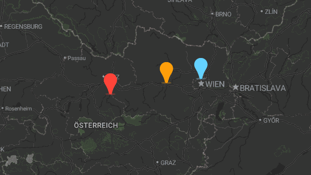 Map of company locations