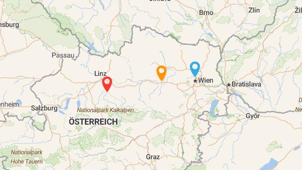 Map of company locations