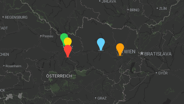 Map of company locations