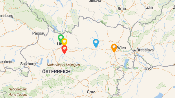 Map of company locations