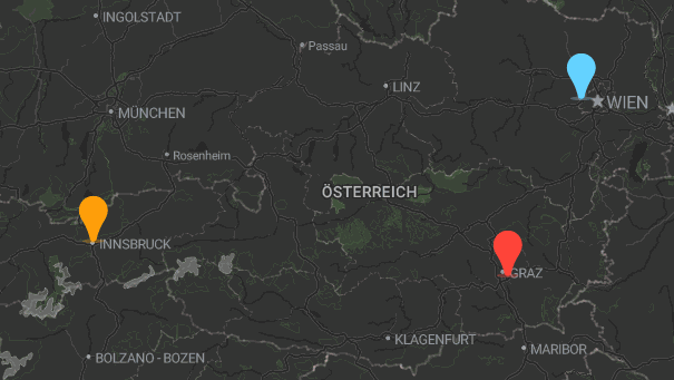 Map of company locations